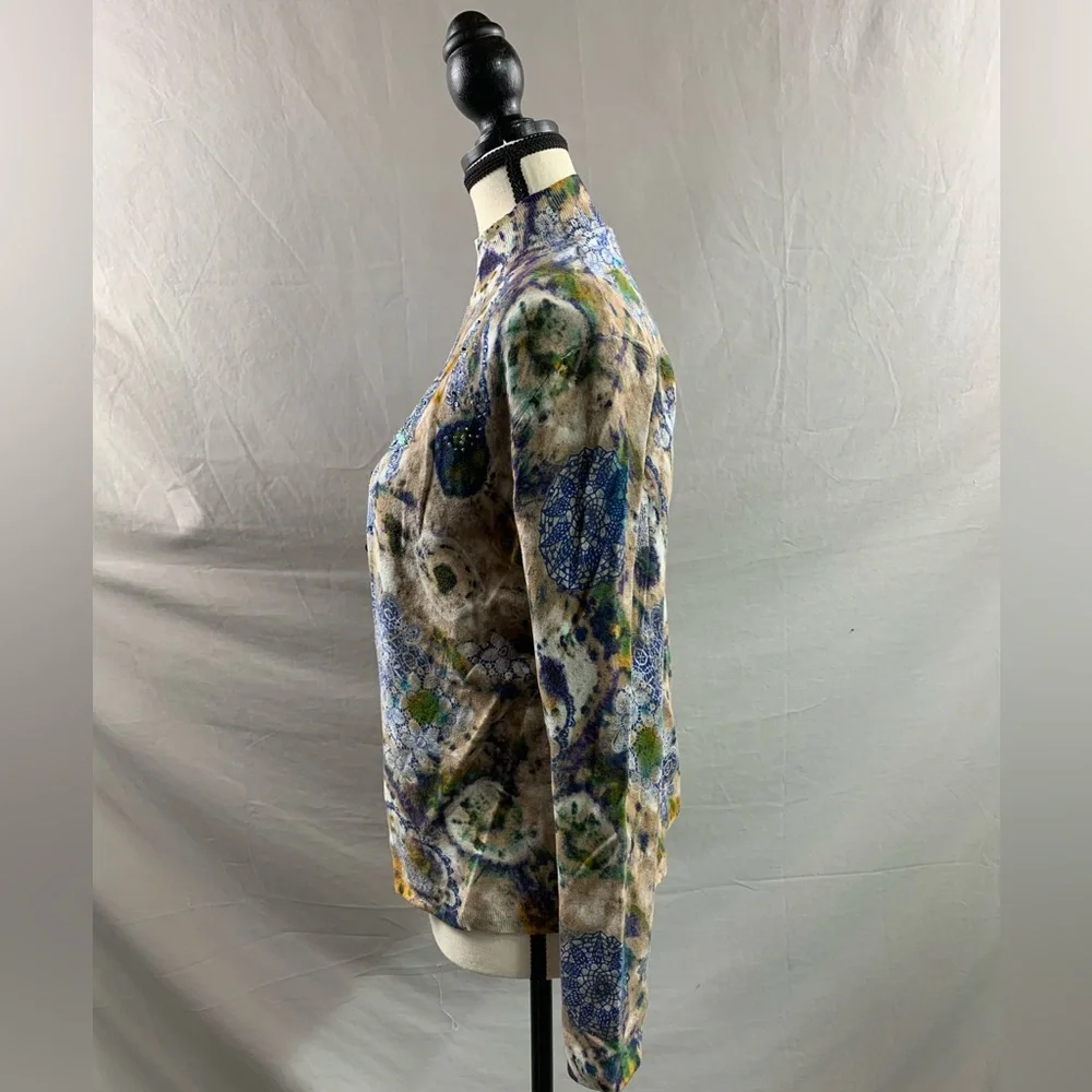 Beaded Floral Knit Top and Matching Sweater - Picture 3 of 7